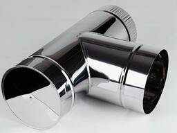 Дымоход тройник 45 мм, s= 0,5-1 мм, Марка: AISI 430; AISI 316 в Баку