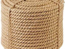 Джутовый канат D= 3-150 мм, L= 10-1750 м, Цвет: зеленый; красный; синий