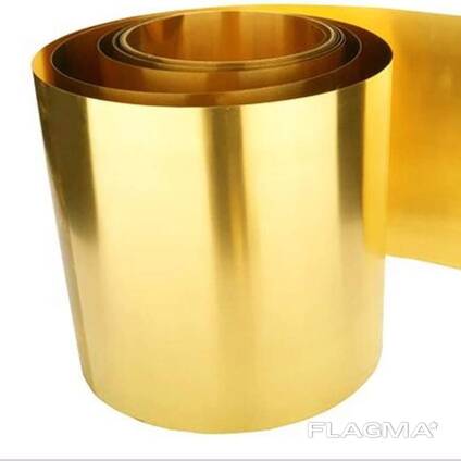 Фольга латунная s_мкм= 0,01-1, B_рулона= 10-300 мм, Марка: Л63. ..