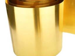 Фольга латунная s_мкм= 0,01-1, B_рулона= 10-300 мм, Марка: Л63...