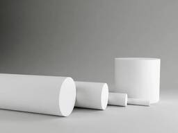 Фторопластовые стержни Размер: 40х1000 мм; 100х100 мм; 110х250 мм, Марка: Ф-4; Ф-4К20; Ф-4