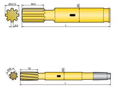 Хвостовик аналог Atlas Copco COP 1432, COP 1435, COP 1532