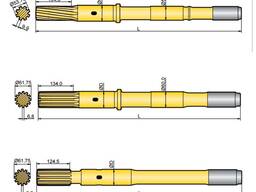 Хвостовик аналог Atlas Copco COP 2160, 2160EX, 2540EX