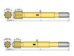 Хвостовик аналог Sandvik/Tamrock HL 1000