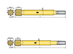 Хвостовик аналог Sandvik/Tamrock HL 500, HL 500 S, HL 550 S, HL 560 S