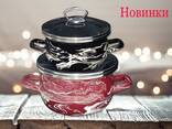 Кастрюля стальная эмалированная серии "Шейк" - фото 1