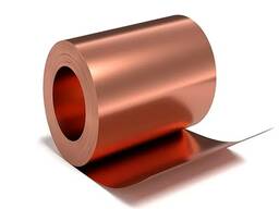 Медная лента B= 5-1000 мм, s= 0,012-12 мм, Марка: М1м; М1; М2…, Состояние: мягкая; твердая