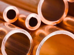 Медная труба D= 0,8-711 мм, s= 0,1-50 мм, Марка: М3р; М2; М1м…, Состояние: мягкая; отожжен