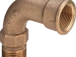 Отвод бронзовый Диам. : 1 1/2; 1; 1/2 мм, Присоед. : внутренняя резьба