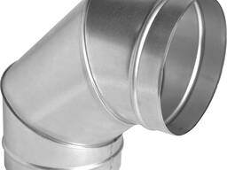 Отвод воздуховода круглый Диам. : 100-1250 мм, Толщ. : 0,5-5 мм, Угол: 15-90 мм