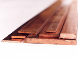 Полоса шина медная B= 6-600 мм, s= 0,1-60 мм, L= 0,1-8 м, Мерность: м/д; н/д…, Марка: М1м;