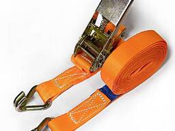 Ремень стяжной с крюками; с натяжным храповым устройством, ширина 25—100 мм