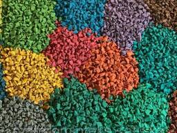 Резиновая крошка Фракция: 0-15 мм, Материал: каучуковый гранулят, Цвет: бежевый; белый; бо