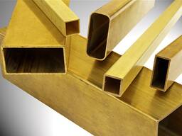 Труба латунная профильная, Сторона А: 15-50 мм, Сторона Б: 5-40 мм в Баку