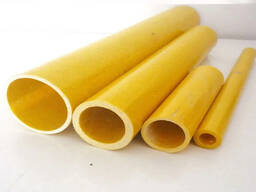 Fiberglas borular D= 21-3000 mm, divar qalınlığı: 2-12 mm, İstehsal: sarma