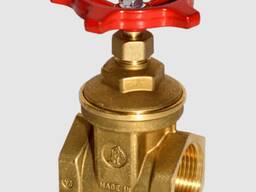 Задвижка латунная Диам. : 1 1/4"; 15; 20, Давл. : Ру10, Вид: клиновая, Привод: ручной